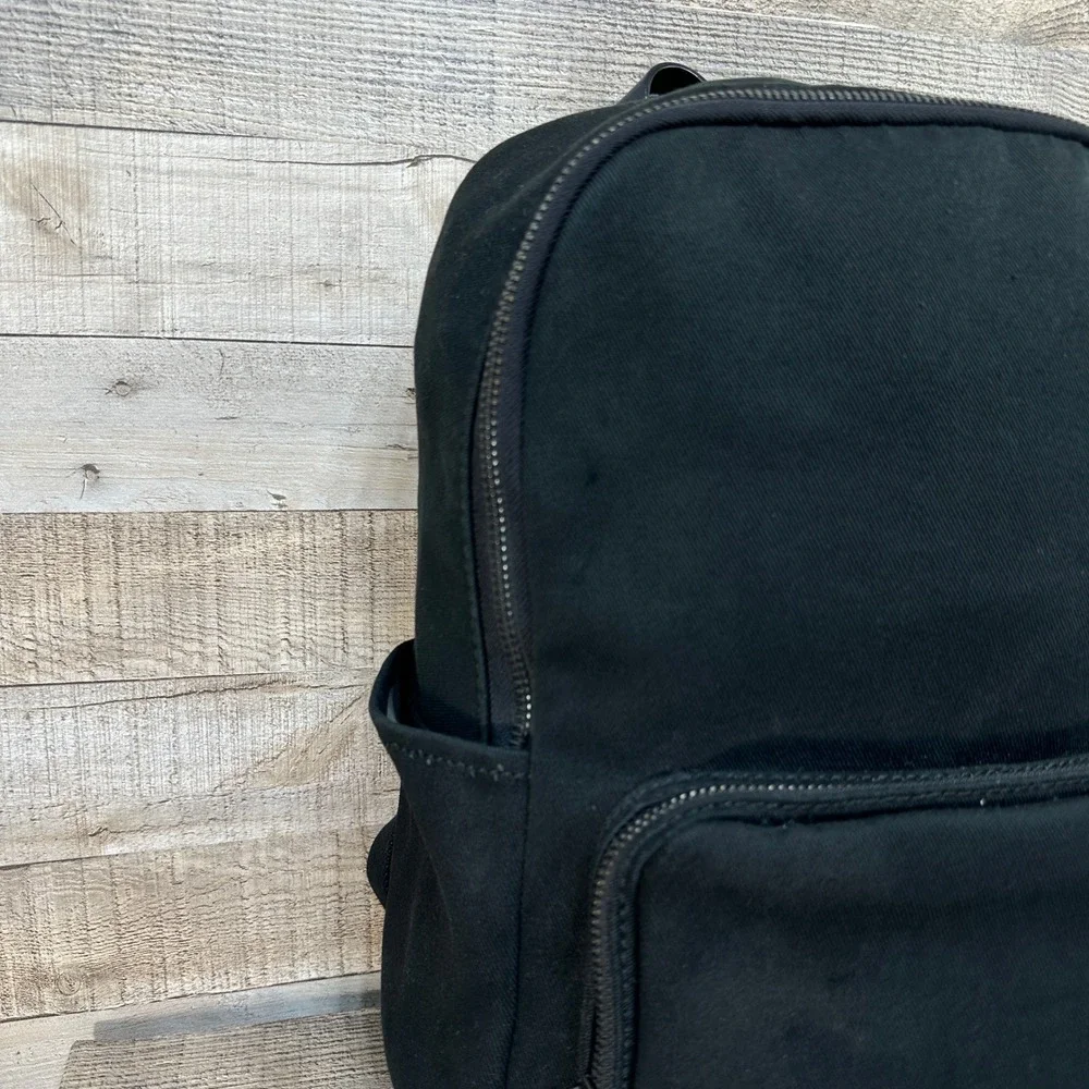 Everlane Modern Canvas Backpack Black Minimalist Laptop Bag Travel Rucksack